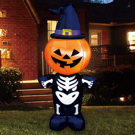 Pumpkin with Witch Hat Inflatables: A Safe and Fun Halloween Decoration Option